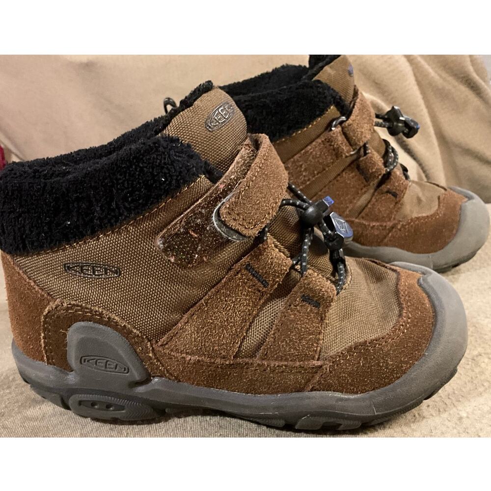 KEEN Hiking Winter Boots Youth 11 Brown Keen-Warm -4° Non Skid Contour Arch - Picture 9 of 11